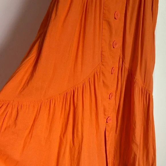 Anthropologie Orange Midi Dress - Picture 4 of 5